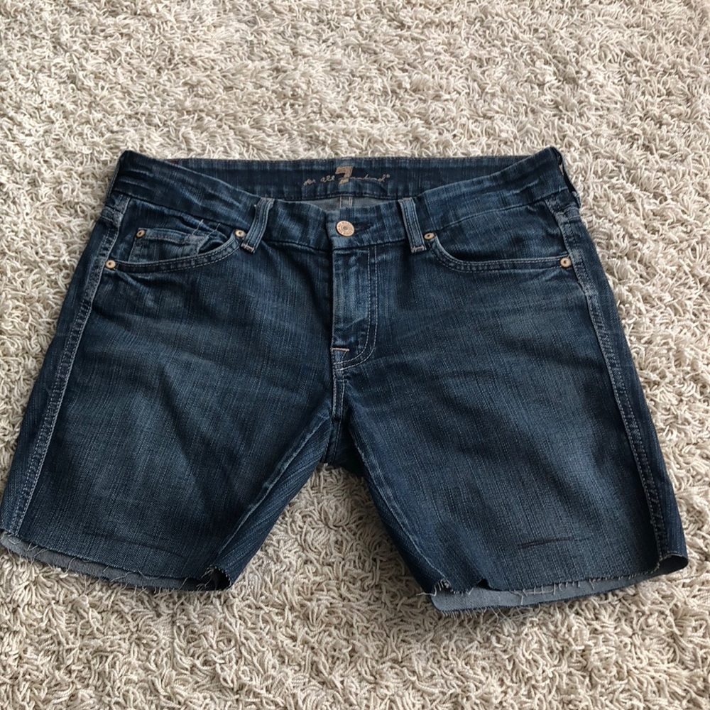 7 for all mankind jean shorts